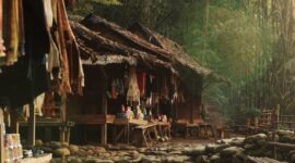 Petugas medis sedang berinteraksi dengan masyarakat di sebuah pusat kesehatan desa terpencil di Kalimantan Barat, menunjukkan dedikasi dalam memberikan layanan di tengah keterbatasan akses. Gambar ini merefleksikan upaya tanpa henti untuk memastikan setiap individu mendapatkan perhatian kesehatan yang layak.